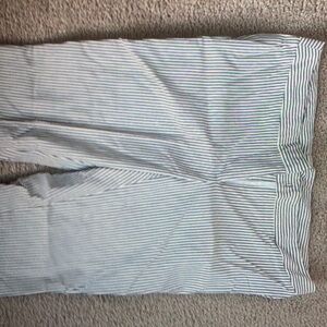 Adrianna Papell Pinstripes Pants White Dark Gray size 6